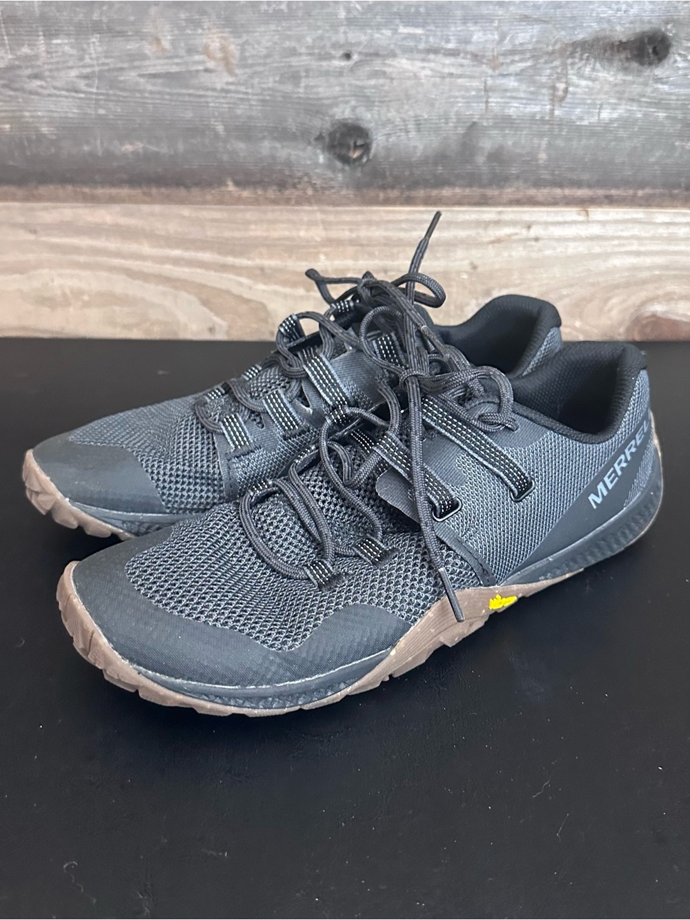 Merrell Barefoot Trail Glove 8 Mens Barefoot Shoes Black Gum Minimalist